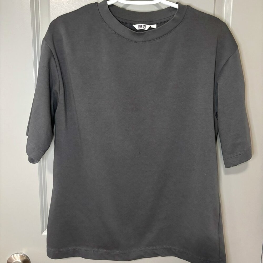 Dark Gray Uniqlo AIRism T-Shirt